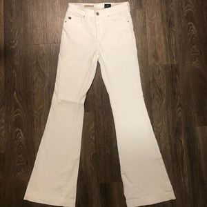 Adriano Goldschmied AG high rise White flare jeans
